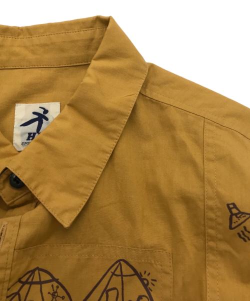 HAI SPORTING GEAR（ハイスポーツギア）HAI SPORTING GEAR (ハイスポーツギア) MAP PRINT SHIRTS イエロー サイズ:Mの古着・服飾アイテム