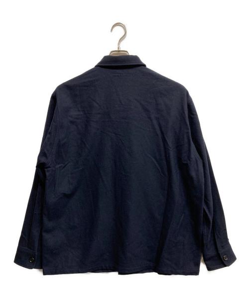 seven by seven（セブンバイセブン）SEVEN BY SEVEN (セブンバイセブン) ウールワークャツジャケット ネイビー サイズ:Lの古着・服飾アイテム