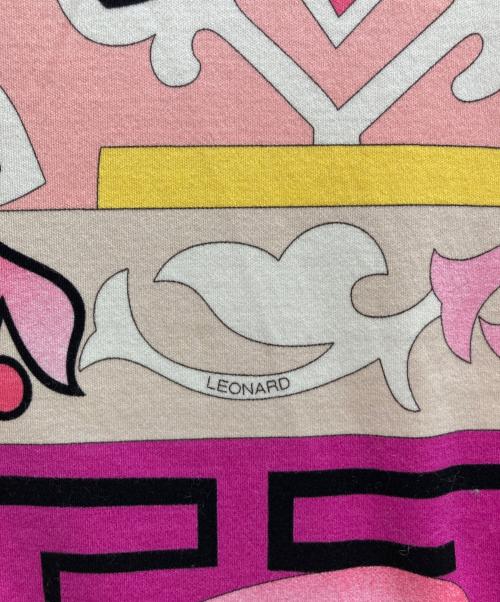 LEONARD（レオナール）LEONARD (レオナール) コットンフレンチスリーブワンピース ピンク サイズ:Lの古着・服飾アイテム