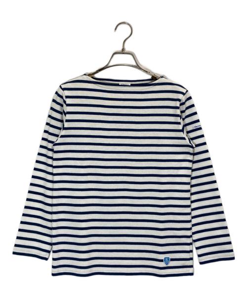 ORCIVAL（オーシバル）ORCIVAL (オーシバル) バスクシャツ ホワイト×ネイビー サイズ:1の古着・服飾アイテム