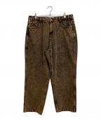 BUTTER GOODSバターグッズ）の古着「SPIDER DENIM JEANS」｜ブラウン