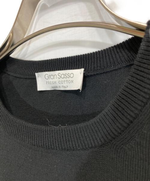GRAN SASSO（グランサッソ）GRAN SASSO (グランサッソ) ハイゲージ半袖ニット ブラック サイズ:46の古着・服飾アイテム