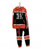 24karatsトゥエンティーフォーカラッツ）の古着「セットアップ」｜オレンジ×ブラック