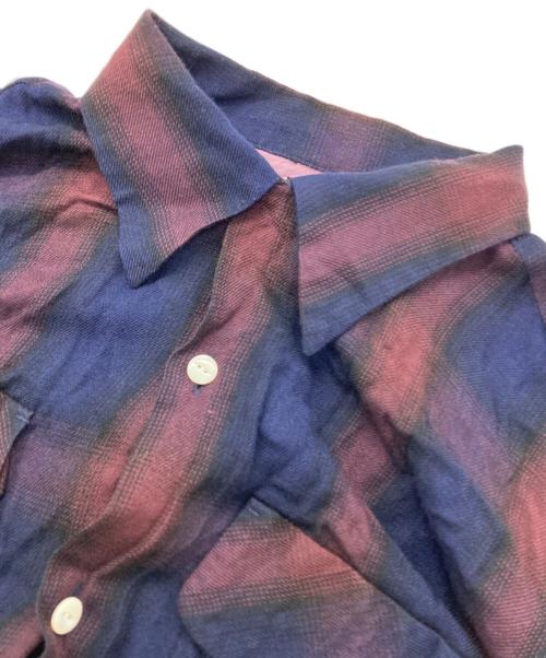 Needles（ニードルズ）Needles (ニードルズ) Classic Shirt ネイビー×レッド サイズ:Lの古着・服飾アイテム
