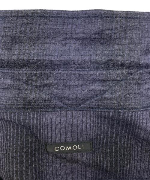 COMOLI（コモリ）COMOLI (コモリ) ウールシルク ワークシャツ ネイビー サイズ:3の古着・服飾アイテム