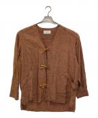 UNITUSユナイタス）の古着「ノーカーラーリネンジャケット」｜ブラウン