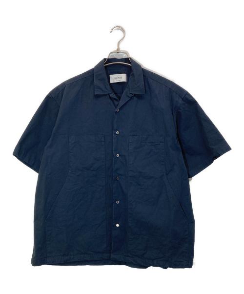 UNITUS（ユナイタス）UNITUS (ユナイタス) Work Pocket Open Coller Shirts ネイビー サイズ:Freeの古着・服飾アイテム