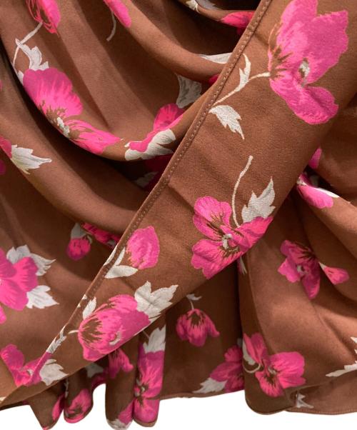 Rouge vif（ルージュヴィフ）Rouge vif (ルージュヴィフ) フラワーワンピース ブラウン サイズ:38の古着・服飾アイテム