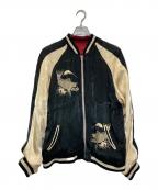 百花繚乱ヒャッカリョウラン）の古着「和柄スカジャン」｜ブラック×レッド