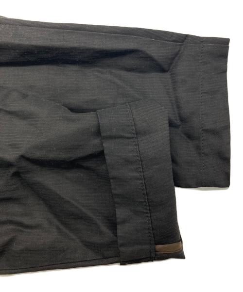 EMPORIO ARMANI（エンポリオアルマーニ）EMPORIO ARMANI (エンポリオアルマーニ) ビズコースリネンストライプセットアップスーツ ブラック サイズ:-の古着・服飾アイテム