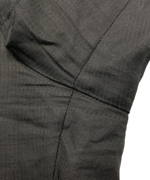 EMPORIO ARMANI（エンポリオアルマーニ）EMPORIO ARMANI (エンポリオアルマーニ) ビズコースリネンストライプセットアップスーツ ブラック サイズ:-の古着・服飾アイテム