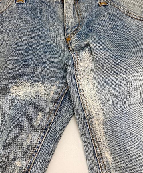 DOLCE & GABBANA（ドルチェ＆ガッバーナ）DOLCE & GABBANA (ドルチェ＆ガッバーナ) ダメージデニムパンツ ブルー サイズ:52の古着・服飾アイテム