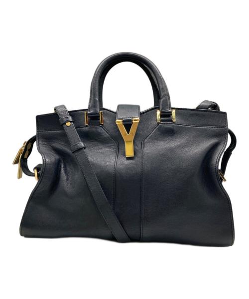 Yves Saint Laurent（イヴサンローラン）Yves Saint Laurent (イヴサンローラン) カバスシック 2WAY ショルダーバッグ ネイビーの古着・服飾アイテム