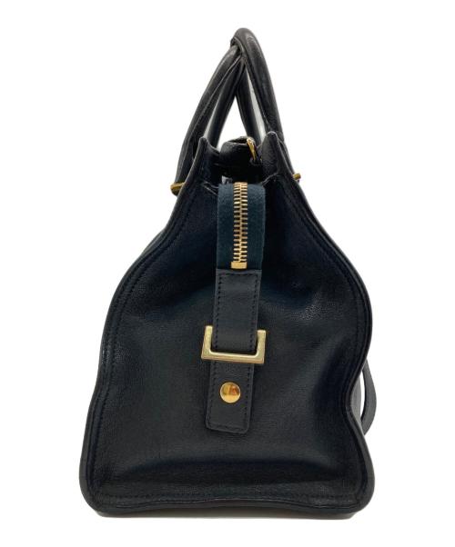 Yves Saint Laurent（イヴサンローラン）Yves Saint Laurent (イヴサンローラン) カバスシック 2WAY ショルダーバッグ ネイビーの古着・服飾アイテム