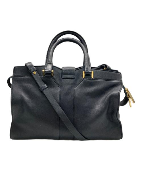 Yves Saint Laurent（イヴサンローラン）Yves Saint Laurent (イヴサンローラン) カバスシック 2WAY ショルダーバッグ ネイビーの古着・服飾アイテム