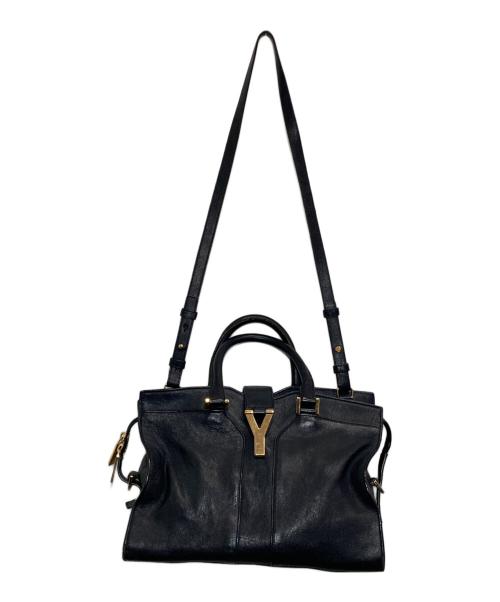 Yves Saint Laurent（イヴサンローラン）Yves Saint Laurent (イヴサンローラン) カバスシック 2WAY ショルダーバッグ ネイビーの古着・服飾アイテム