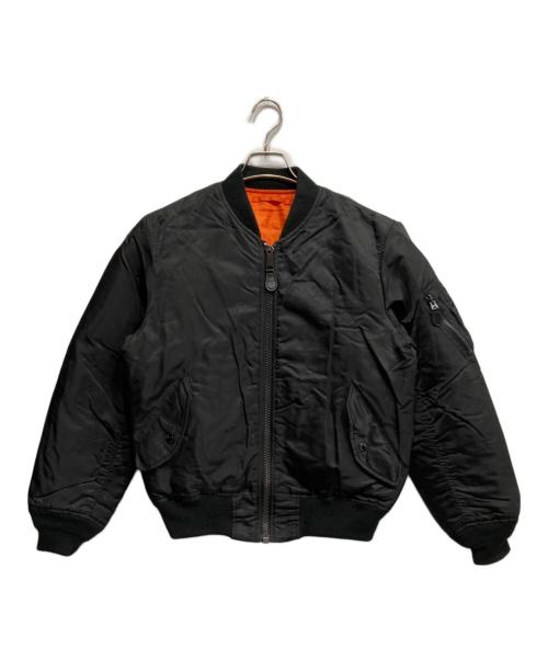 AVIREX（アヴィレックス）AVIREX (アヴィレックス) COMMERCIAL LOGO MA-1フライトジャケット ブラック サイズ:Mの古着・服飾アイテム