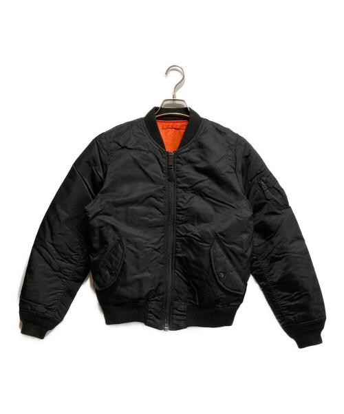AVIREX（アヴィレックス）AVIREX (アヴィレックス) COMMERCIAL LOGO MA-1フライトジャケット ブラック サイズ:Mの古着・服飾アイテム