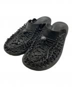 KEEN×Engineered Garmentsキーン×エンジニアドガーメンツ）の古着「UNEEK PREMIUM LEATHER SLIDE/1024902」｜ブラック