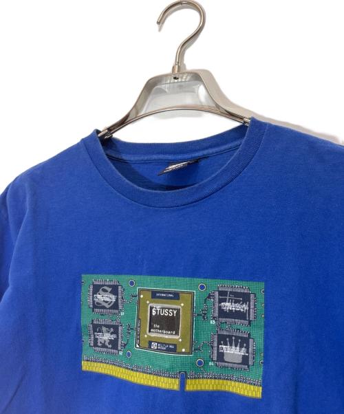 stussy（ステューシー）stussy (ステューシー) The motherboard T-shirt ブルー サイズ:Mの古着・服飾アイテム