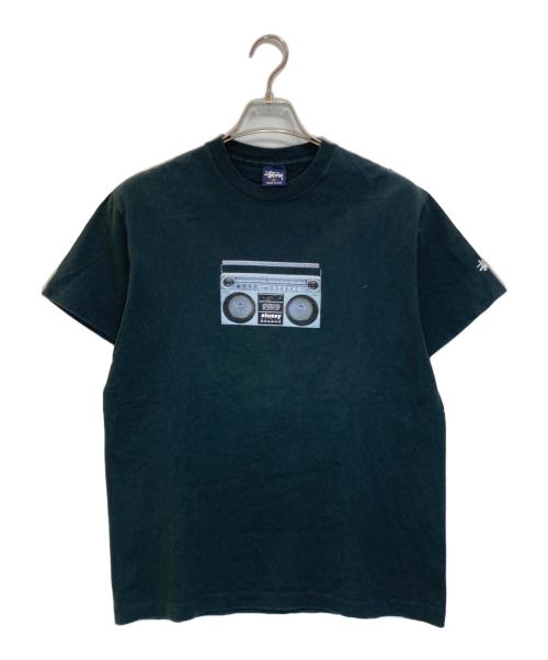 stussy（ステューシー）stussy (ステューシー) ラジカセプリントTシャツ ブラック サイズ:Mの古着・服飾アイテム