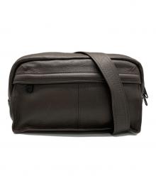 PORTER（ポーター）の古着「レザーウエストバッグ」｜ブラウン