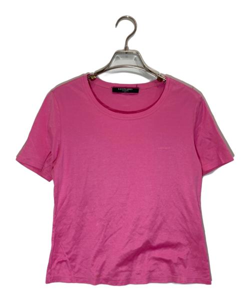 LEONARD（レオナール）LEONARD (レオナール) 胸ロゴTシャツ ピンク サイズ:Mの古着・服飾アイテム