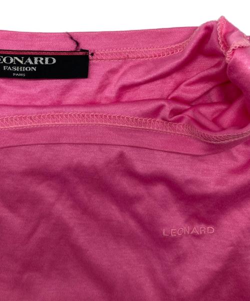 LEONARD（レオナール）LEONARD (レオナール) 胸ロゴTシャツ ピンク サイズ:Mの古着・服飾アイテム