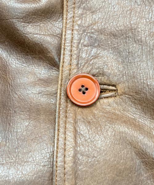 AVIATRIX（アヴィアトリックス）AVIATRIX (アヴィアトリックス) カウレザーコート ブラウン サイズ:XLの古着・服飾アイテム