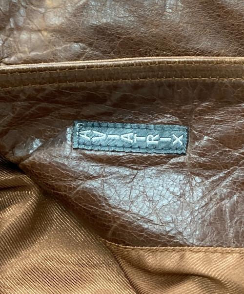 AVIATRIX（アヴィアトリックス）AVIATRIX (アヴィアトリックス) カウレザーコート ブラウン サイズ:XLの古着・服飾アイテム