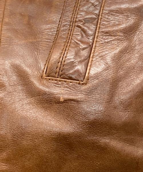 AVIATRIX（アヴィアトリックス）AVIATRIX (アヴィアトリックス) カウレザーコート ブラウン サイズ:XLの古着・服飾アイテム