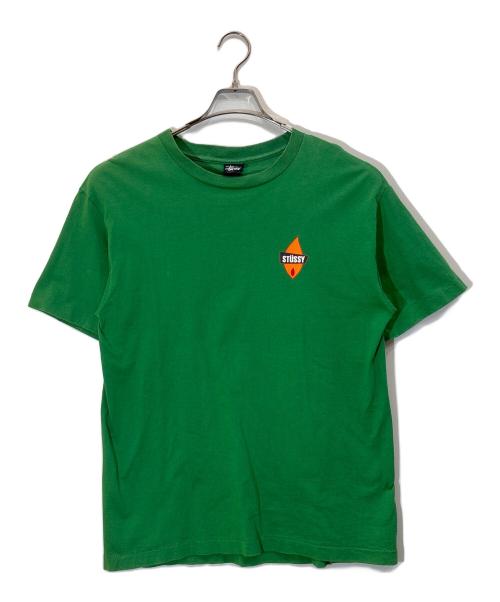 stussy（ステューシー）stussy (ステューシー) プリントTシャツ グリーン サイズ:Lの古着・服飾アイテム
