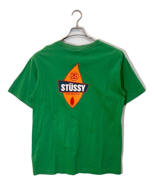 stussy（ステューシー）stussy (ステューシー) プリントTシャツ グリーン サイズ:Lの古着・服飾アイテム