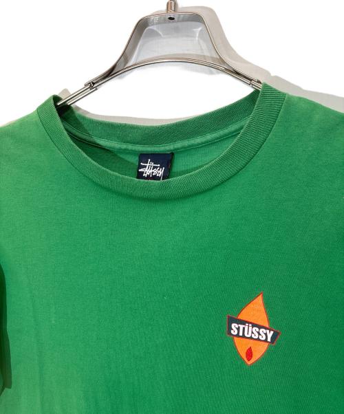 stussy（ステューシー）stussy (ステューシー) プリントTシャツ グリーン サイズ:Lの古着・服飾アイテム