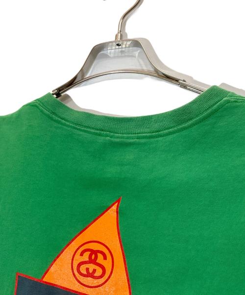stussy（ステューシー）stussy (ステューシー) プリントTシャツ グリーン サイズ:Lの古着・服飾アイテム