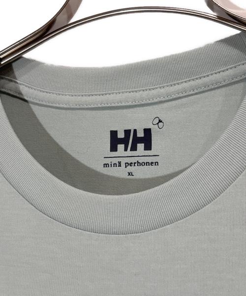 mina perhonen（ミナ ペルホネン）mina perhonen (ミナ ペルホネン) HELLY HANSEN (ヘリーハンセン) ラインツリーティー Tシャツ グリーン サイズ:XLの古着・服飾アイテム