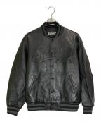 Schottショット）の古着「FULL LEATHER STADIUM JACKET」｜ブラック