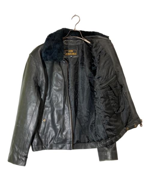 VINTAGE（ヴィンテージ）VINTAGE (ヴィンテージ) レザージャケット ブラック サイズ:Mの古着・服飾アイテム