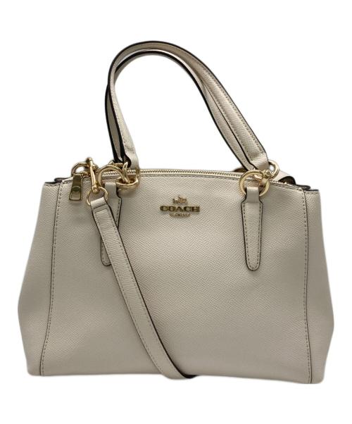 COACH（コーチ）COACH (コーチ) ミニクリスティキャリーオール 2wayショルダー アイボリーの古着・服飾アイテム