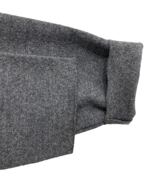 tricot COMME des GARCONS（トリココムデギャルソン）tricot COMME des GARCONS (トリココムデギャルソン) メルトンノーカラーカーディガン グレー サイズ:Freeの古着・服飾アイテム