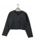 tricot COMME des GARCONS（トリココムデギャルソン）の古着「メルトンノーカラーカーディガン」｜グレー