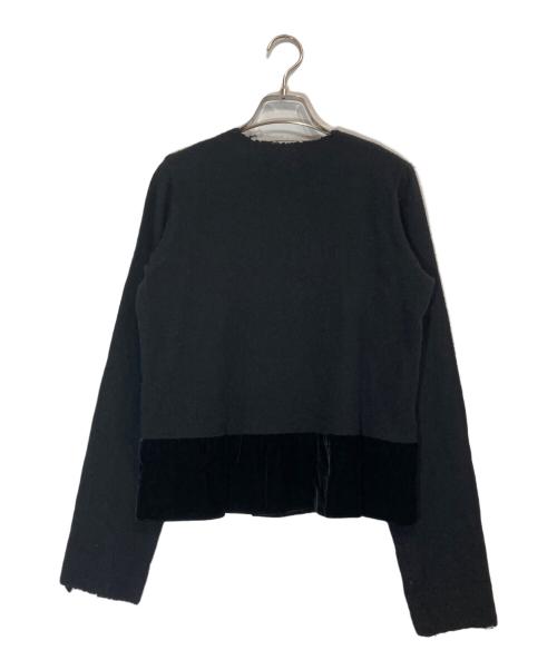 ROBE DE CHAMBRE COMME DES GARCONS（ローブドシャンブル コムデギャルソン）ROBE DE CHAMBRE COMME DES GARCONS (ローブドシャンブル コムデギャルソン) メルトン切替カーディガン ブラック サイズ:SIZE Freeの古着・服飾アイテム