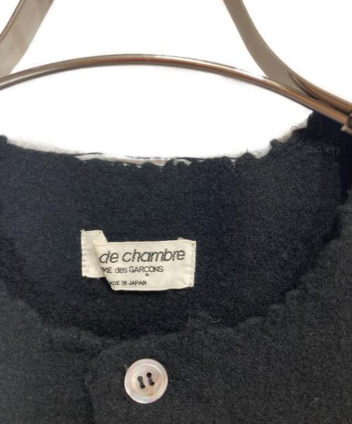 ROBE DE CHAMBRE COMME DES GARCONS（ローブドシャンブル コムデギャルソン）ROBE DE CHAMBRE COMME DES GARCONS (ローブドシャンブル コムデギャルソン) メルトン切替カーディガン ブラック サイズ:SIZE Freeの古着・服飾アイテム