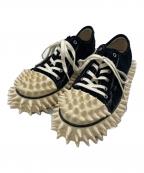 doubletダブレット）の古着「SPIKY CANVAS SNEAKER」｜ブラック