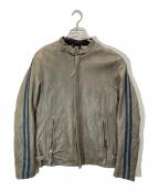 Schottショット）の古着「袖ラインライダースジャケット」｜グレー