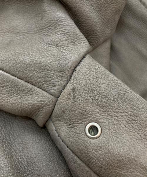 Schott（ショット）Schott (ショット) 袖ラインライダースジャケット グレー サイズ:Mの古着・服飾アイテム