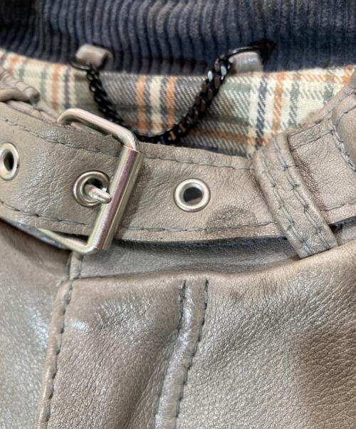 Schott（ショット）Schott (ショット) 袖ラインライダースジャケット グレー サイズ:Mの古着・服飾アイテム