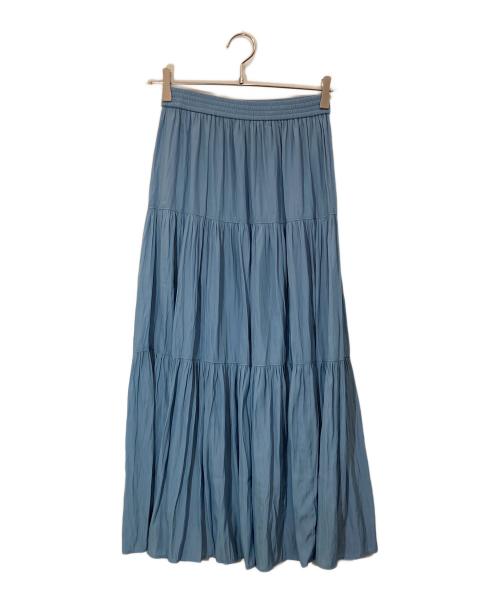 allureville（アルアバイル）allureville (アルアバイル) ティアードロングスカート ブルー サイズ:1の古着・服飾アイテム