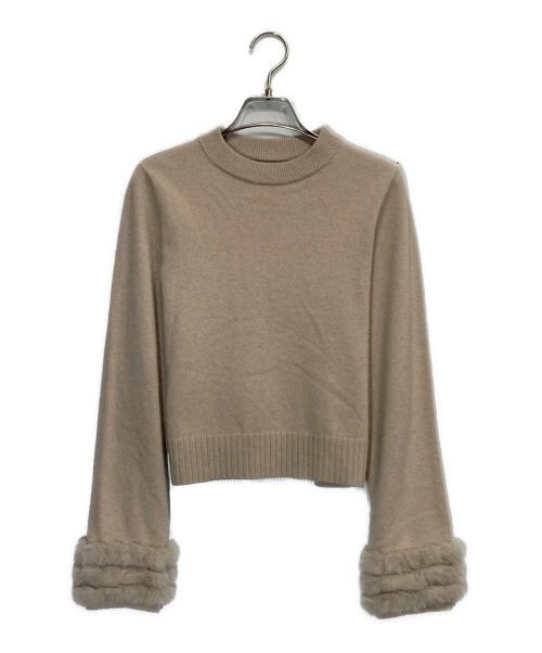 ANAYI（アナイ）ANAYI (アナイ) ファートリム プルオーバー ベージュ サイズ:38の古着・服飾アイテム