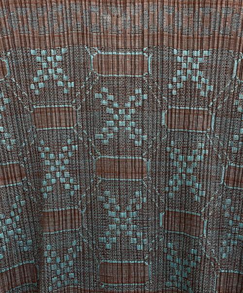 PLEATS PLEASE（プリーツプリーズ）PLEATS PLEASE (プリーツプリーズ) 総柄プリーツシャツ グリーン サイズ:3の古着・服飾アイテム